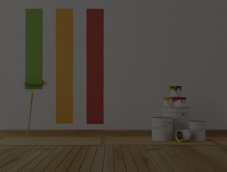 Farbenvergleich an der Wand